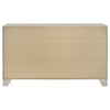 Qanto Wide Dresser with 6 Drawers | Rustic Cream Wood