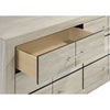 Qanto Wide Dresser with 6 Drawers | Rustic Cream Wood