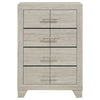 Qanto Tall Dresser Chest with 4 Drawers | Rustic Cream Wood