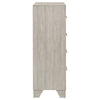 Qanto Tall Dresser Chest with 4 Drawers | Rustic Cream Wood
