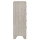 Qanto Tall Dresser Chest with 4 Drawers | Rustic Cream Wood
