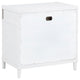 Ruvie Nightst& with 3 Drawers | Metal Post Accent | White Wood 26"