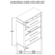 Ruvie Tall Chest 5 Drawers w Felt lined Jewellery Drawer | White Wood