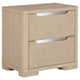 Saina Nightstand with 2 Drawers | Block Feet | Light Elm Wood 27"