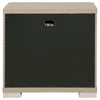 Saina Nightstand with 2 Drawers | Block Feet | Light Elm Wood 27"