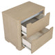 Saina Nightstand with 2 Drawers | Block Feet | Light Elm Wood 27"