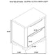 Saina Nightstand with 2 Drawers | Block Feet | Light Elm Wood 27"