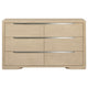 Saina Wide Dresser with 6 Drawers | Fingertip Handles | Brown Wood