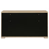 Saina Wide Dresser with 6 Drawers | Fingertip Handles | Brown Wood