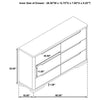 Saina Wide Dresser with 6 Drawers | Fingertip Handles | Brown Wood