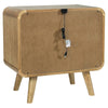 Ryb Nightstand with 2 Drawers | Curved Corners | Light Ash Wood 27"