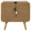 Ryb Nightstand with 2 Drawers | Curved Corners | Light Ash Wood 27"