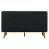 Ryb Wide Dresser with 6 Drawers | Angled Legs | Brown Rubber Wood