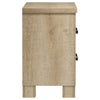 Tyna Nightstand with 2 Drawers | Black Metal | Weathered Oak Wood 26"