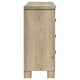 Tyna Wide Dresser with 6 Drawers | Dark Bronze Metal | Weathered Oak Beige