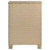 Tyna Tall Dresser Chest with 5 Drawers | Bronze Metal | Weathered Oak Beige