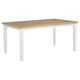 Andy Dining Table | Light Ash Brown and White Wood | 66" Rectangular