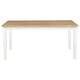 Andy Dining Table | Light Ash Brown and White Wood | 66" Rectangular