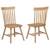 Andy Dining Side Chair Set of 2 | Windsor Spindle Back | Light Ash Brown