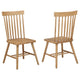Andy Dining Side Chair Set of 2 | Windsor Spindle Back | Light Ash Brown