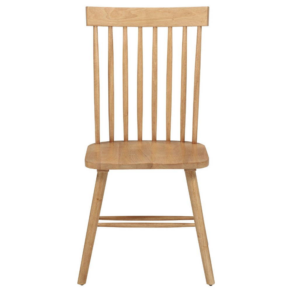 Andy Dining Side Chair Set of 2 | Windsor Spindle Back | Light Ash Brown
