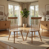 Andy Dining Side Chair Set of 2 | Windsor Spindle Back | Light Ash Brown