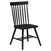 Andy Dining Side Chair Set of 2 | Windsor Back | Scooped Seat | Black Wood