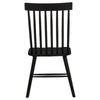 Andy Dining Side Chair Set of 2 | Windsor Back | Scooped Seat | Black Wood