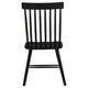 Andy Dining Side Chair Set of 2 | Windsor Back | Scooped Seat | Black Wood