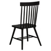 Andy Dining Side Chair Set of 2 | Windsor Back | Scooped Seat | Black Wood