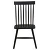 Andy Dining Side Chair Set of 2 | Windsor Back | Scooped Seat | Black Wood