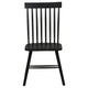 Andy Dining Side Chair Set of 2 | Windsor Back | Scooped Seat | Black Wood