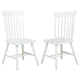 Andy Dining Side Chair Set of 2 | Windsor Back | Scooped Seat | White Wood
