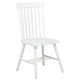 Andy Dining Side Chair Set of 2 | Windsor Back | Scooped Seat | White Wood