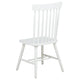 Andy Dining Side Chair Set of 2 | Windsor Back | Scooped Seat | White Wood