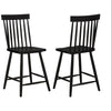 Andy Counter Height Chair Set of 2 | Windsor Spindle Back | Black Wood
