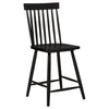 Andy Counter Height Chair Set of 2 | Windsor Spindle Back | Black Wood