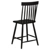 Andy Counter Height Chair Set of 2 | Windsor Spindle Back | Black Wood