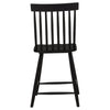 Andy Counter Height Chair Set of 2 | Windsor Spindle Back | Black Wood