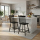 Andy Counter Height Chair Set of 2 | Windsor Spindle Back | Black Wood