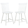 Andy Counter Height Chair Set of 2 | Windsor Spindle Back | White Wood