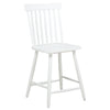 Andy Counter Height Chair Set of 2 | Windsor Spindle Back | White Wood