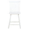 Andy Counter Height Chair Set of 2 | Windsor Spindle Back | White Wood