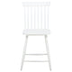 Andy Counter Height Chair Set of 2 | Windsor Spindle Back | White Wood