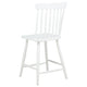 Andy Counter Height Chair Set of 2 | Windsor Spindle Back | White Wood