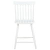 Andy Counter Height Chair Set of 2 | Windsor Spindle Back | White Wood