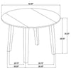 Baron 5pc Round Dining Table Set | 4 Chairs | 2 Drop Leaves | Brown