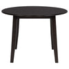 Caty 5pc Round Dining Table Set | 4 Chairs | 2 Drop Leaves | Brown