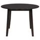 Caty 5pc Round Dining Table Set | 4 Chairs | 2 Drop Leaves | Brown