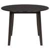 Caty 5pc Round Dining Table Set | 4 Chairs | 2 Drop Leaves | Brown